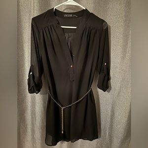 Love Culture little black dress with gold hardware & belt. Women’s small